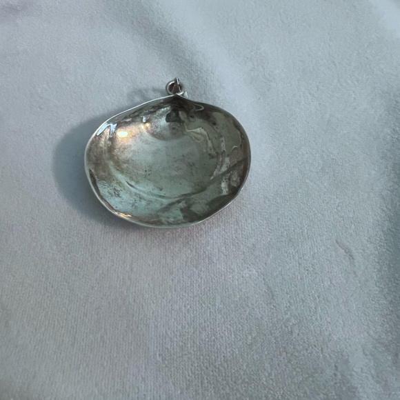 Vintage Taxco Mexico TR 50 925 Silver Clam Shell Pendant - Picture 4 of 10
